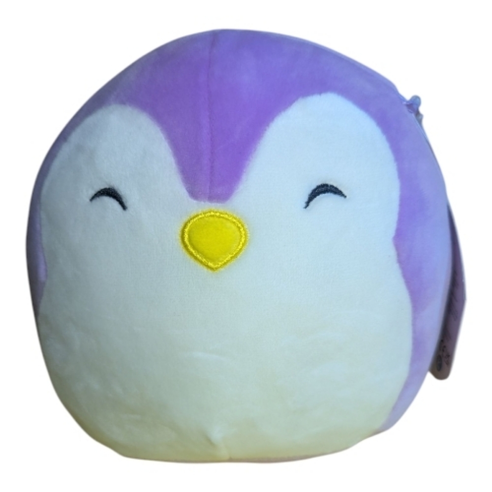 Squishmallows Plushy Elle penguin Purple White Stuffed Animal